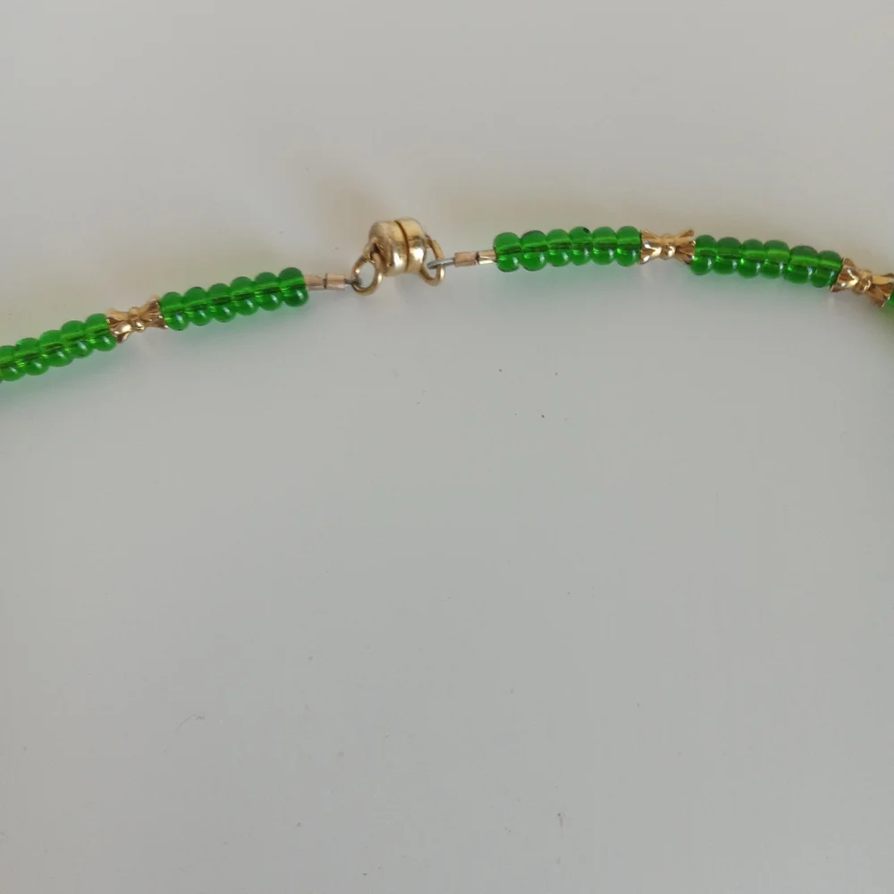 Hand Crafted green glass